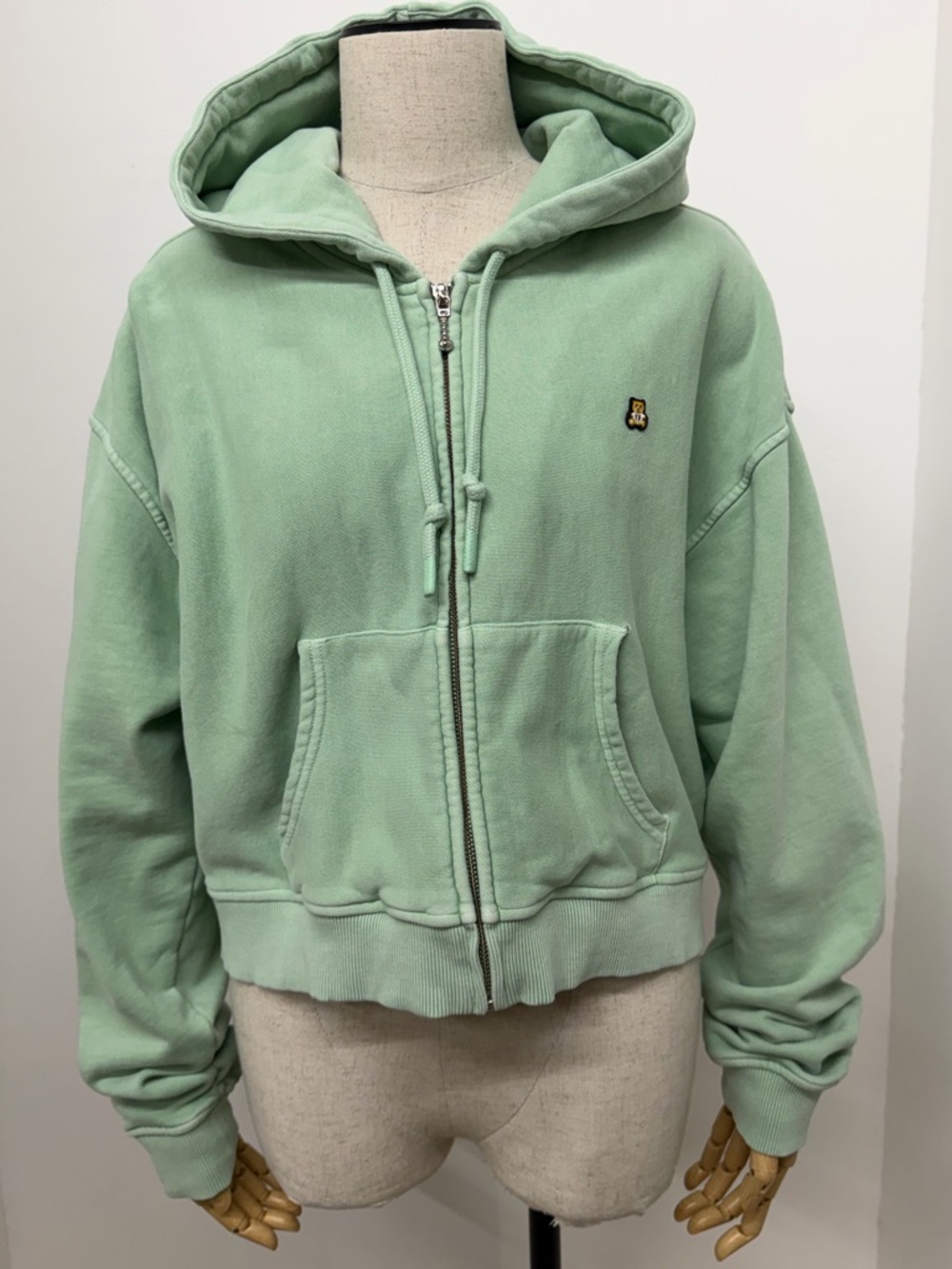 Teddy Fresh Women's Classic Zip Hoodie Mint Green Size Large - Picture 7 of 16